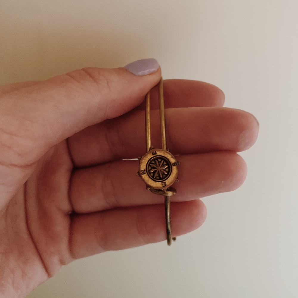 Alex and Ani Compass Charm Bangle